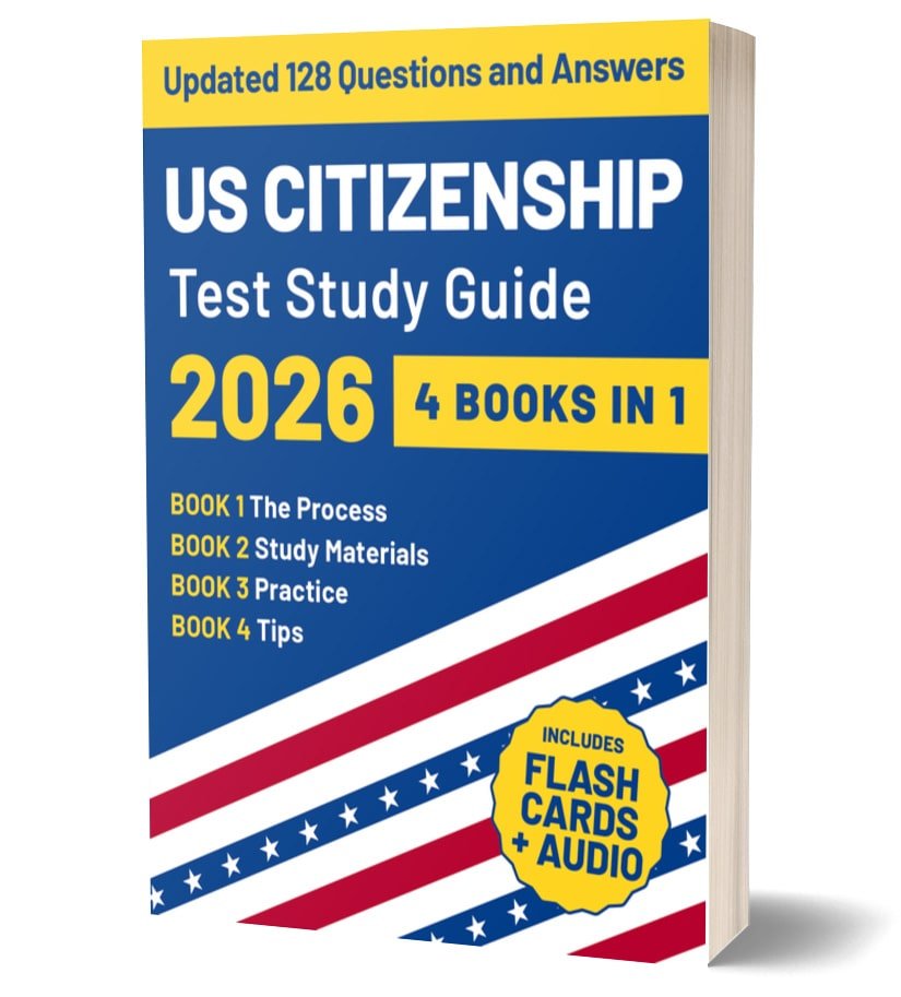 US Citizenship Test Study Guide book cover