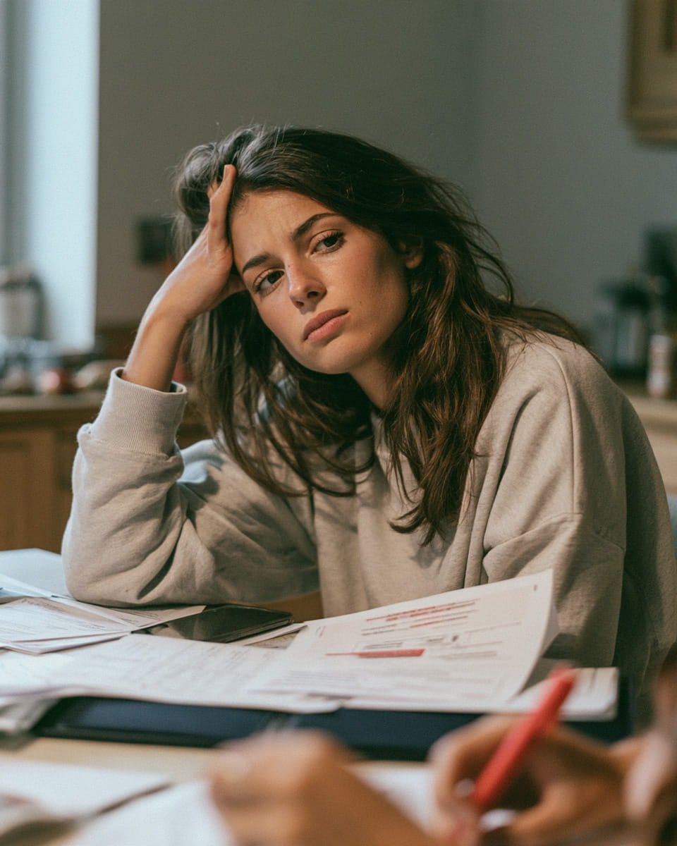 A new citizen looking over paperwork at home, unsure what to do next